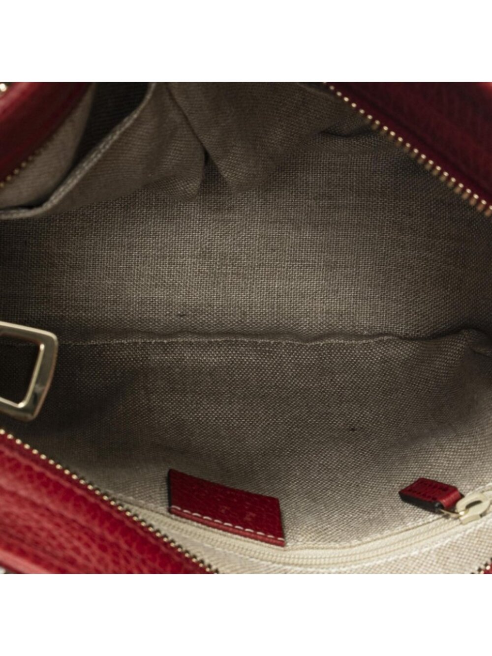 Gucci Small Bree Tote Red Beige GG Canvas - Picture 9 of 10